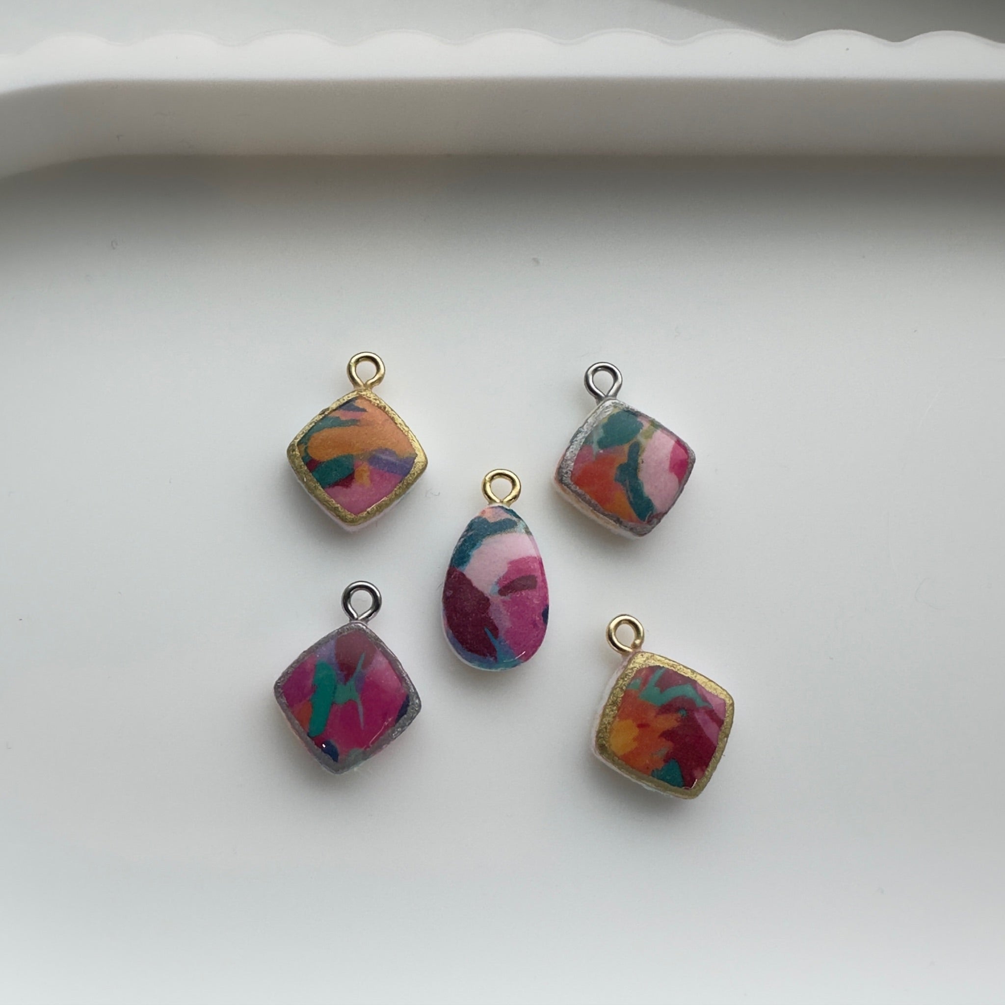 Watercolor Bead Charm