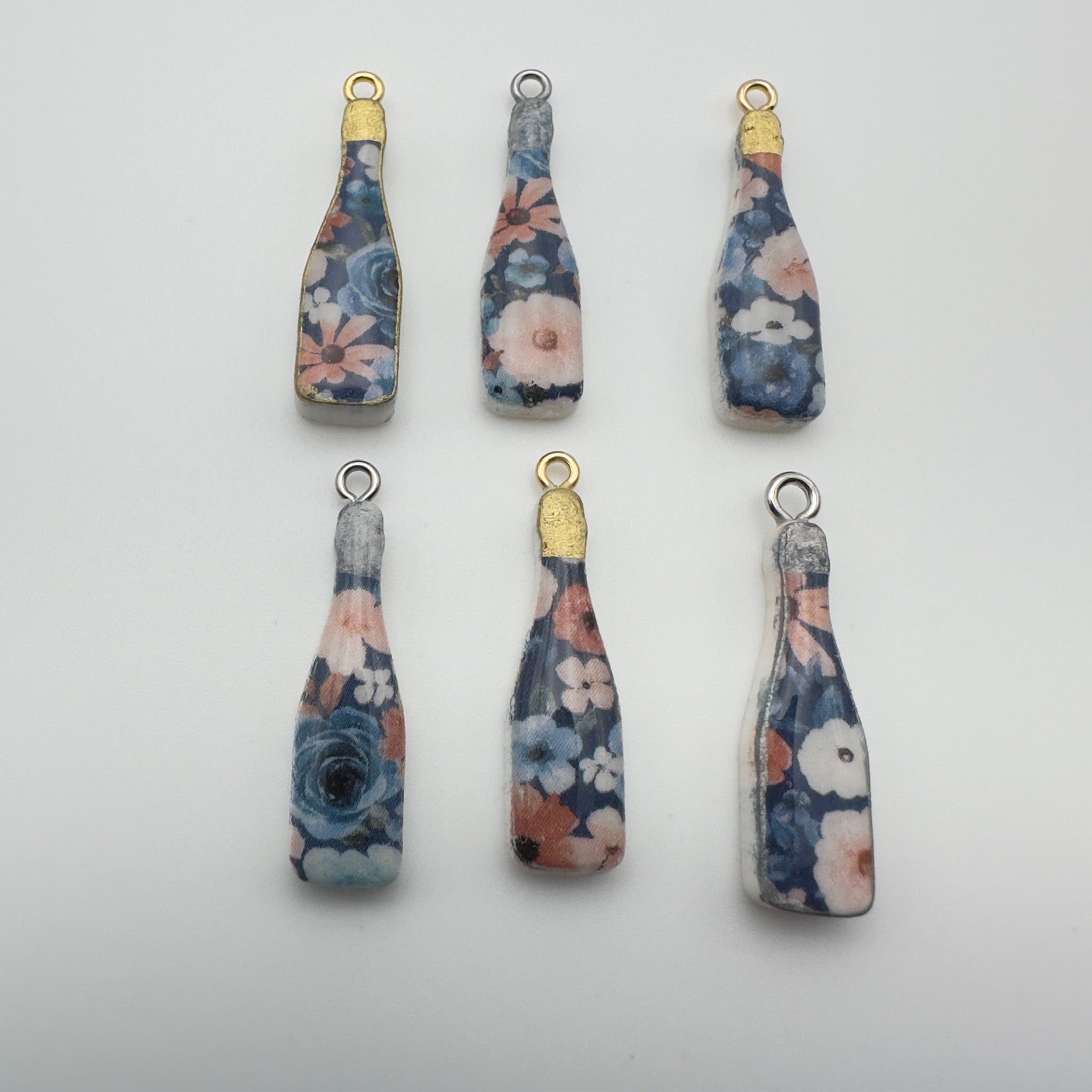 Floral Wine Bottle Charm
