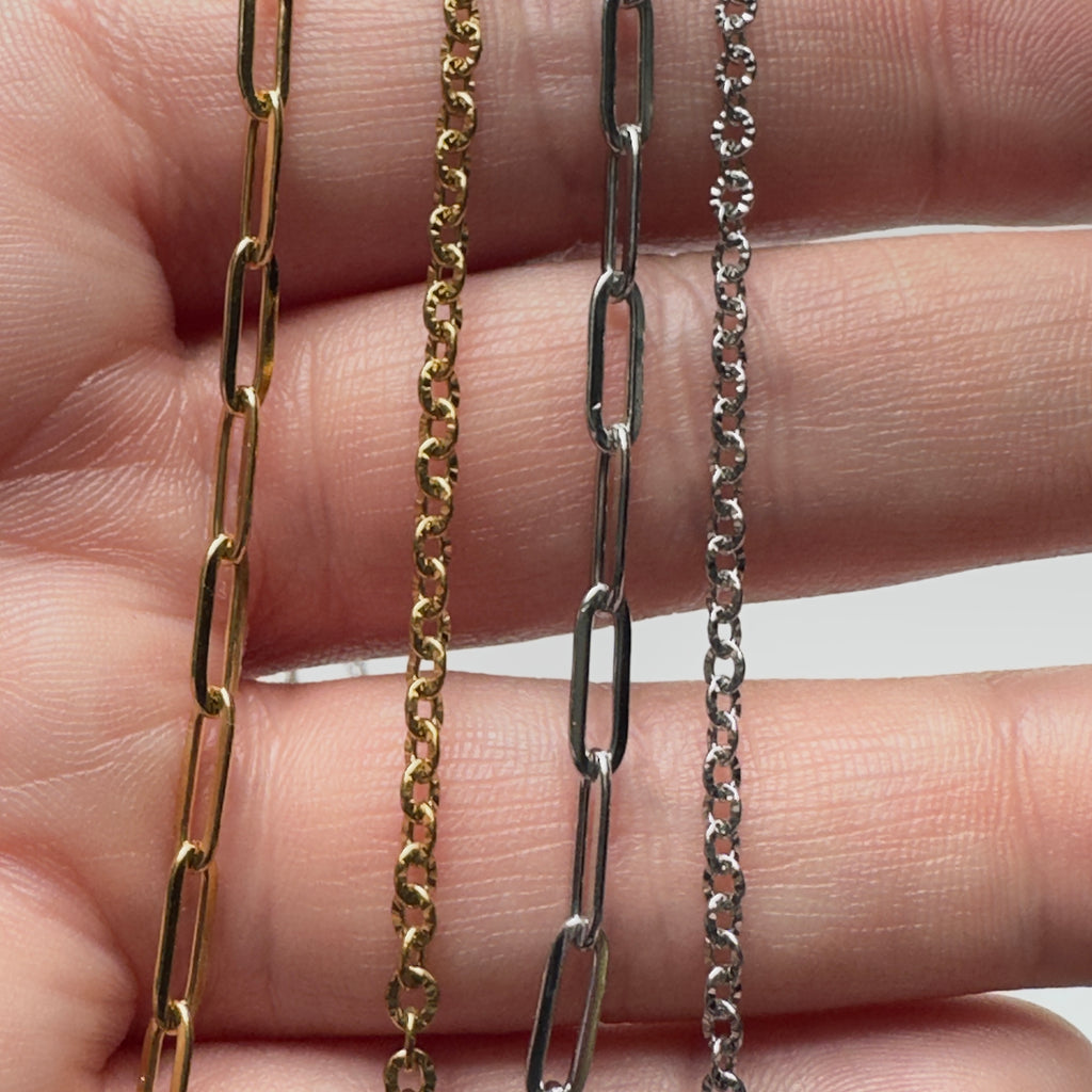 Wildly Connected 2mm Diamond-Cut Cable Chain Bracelet
