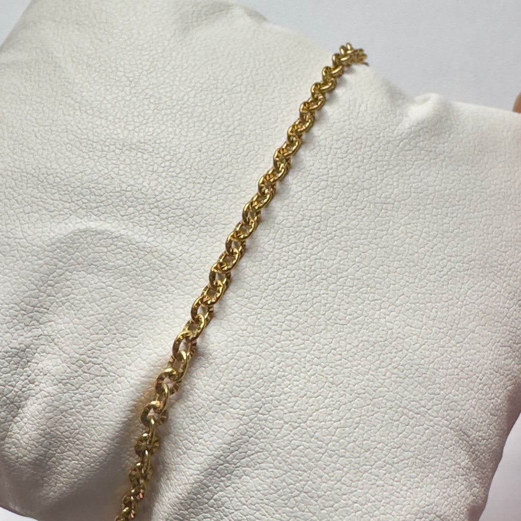 Wildly Connected 2mm Diamond-Cut Cable Chain Bracelet