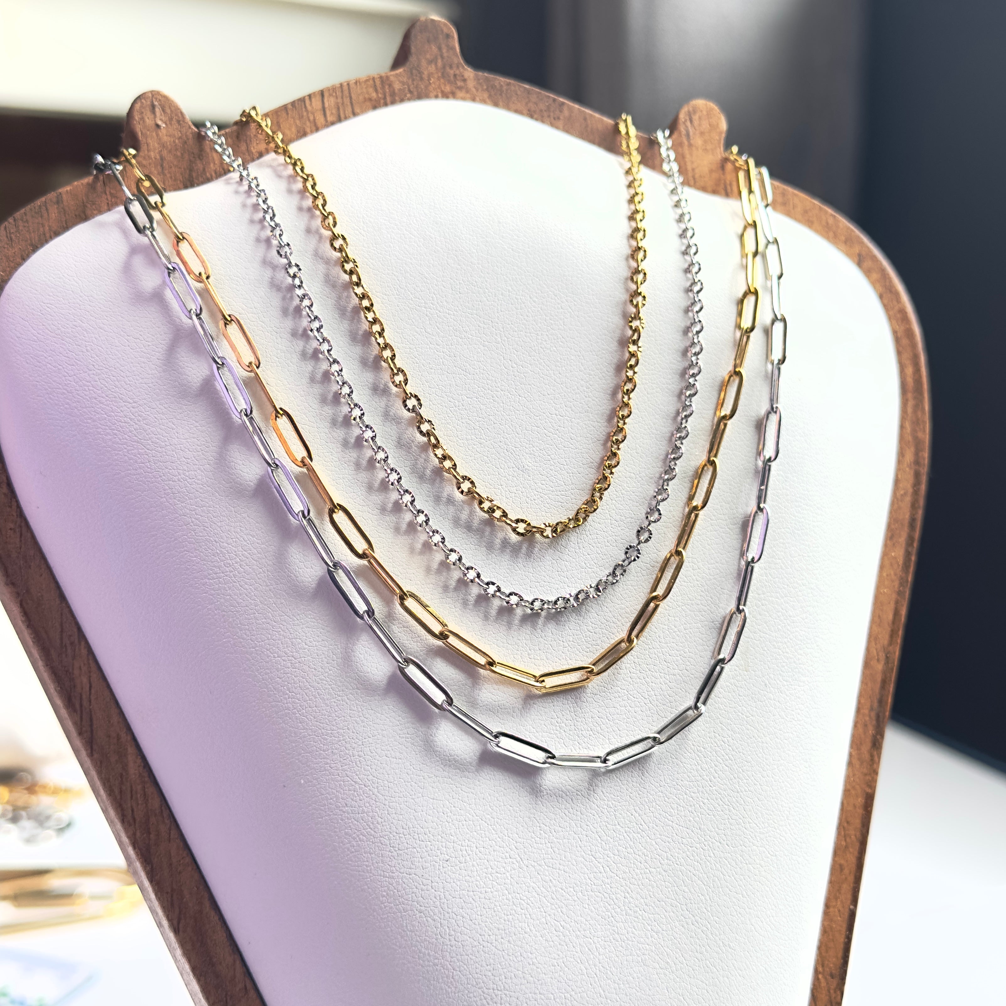 Link Your Story 4mm Paperclip Chain Necklace