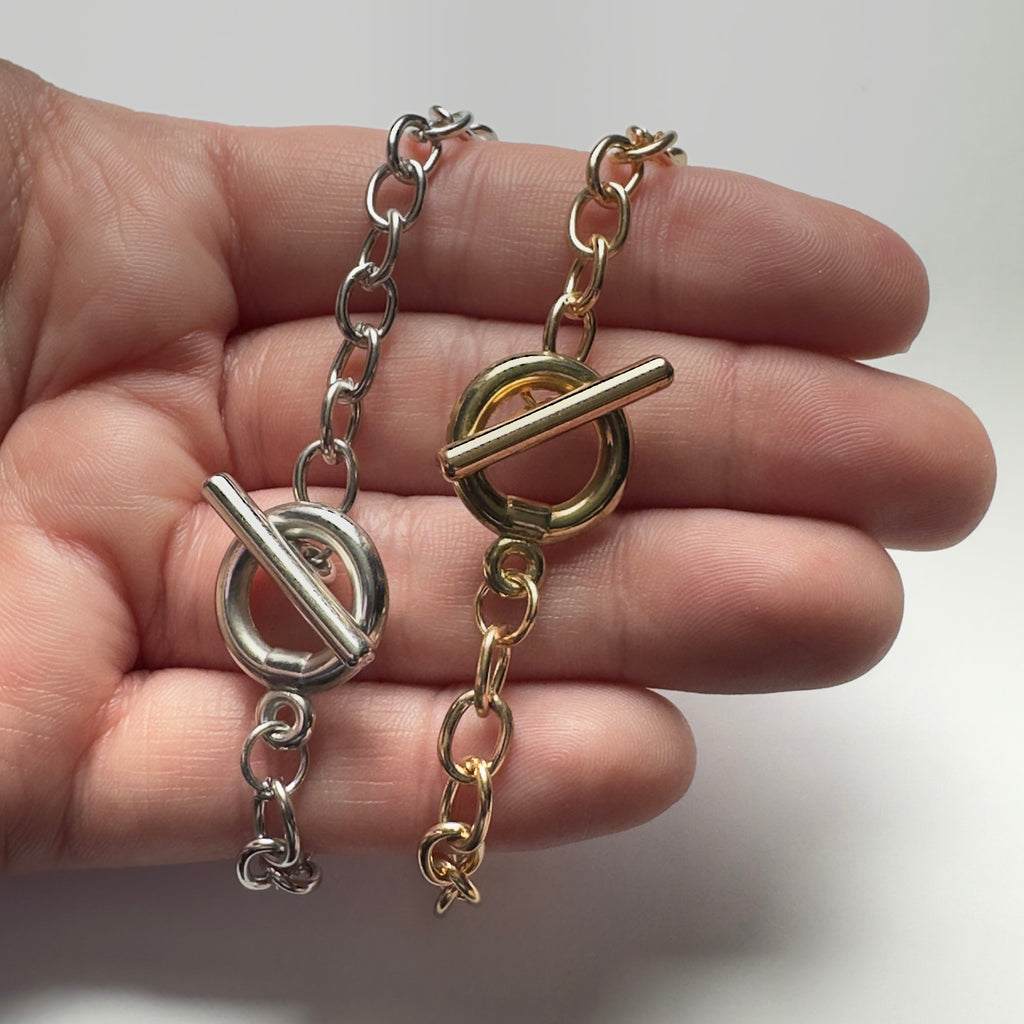 Make It Yours Stainless Steel Toggle Bracelet