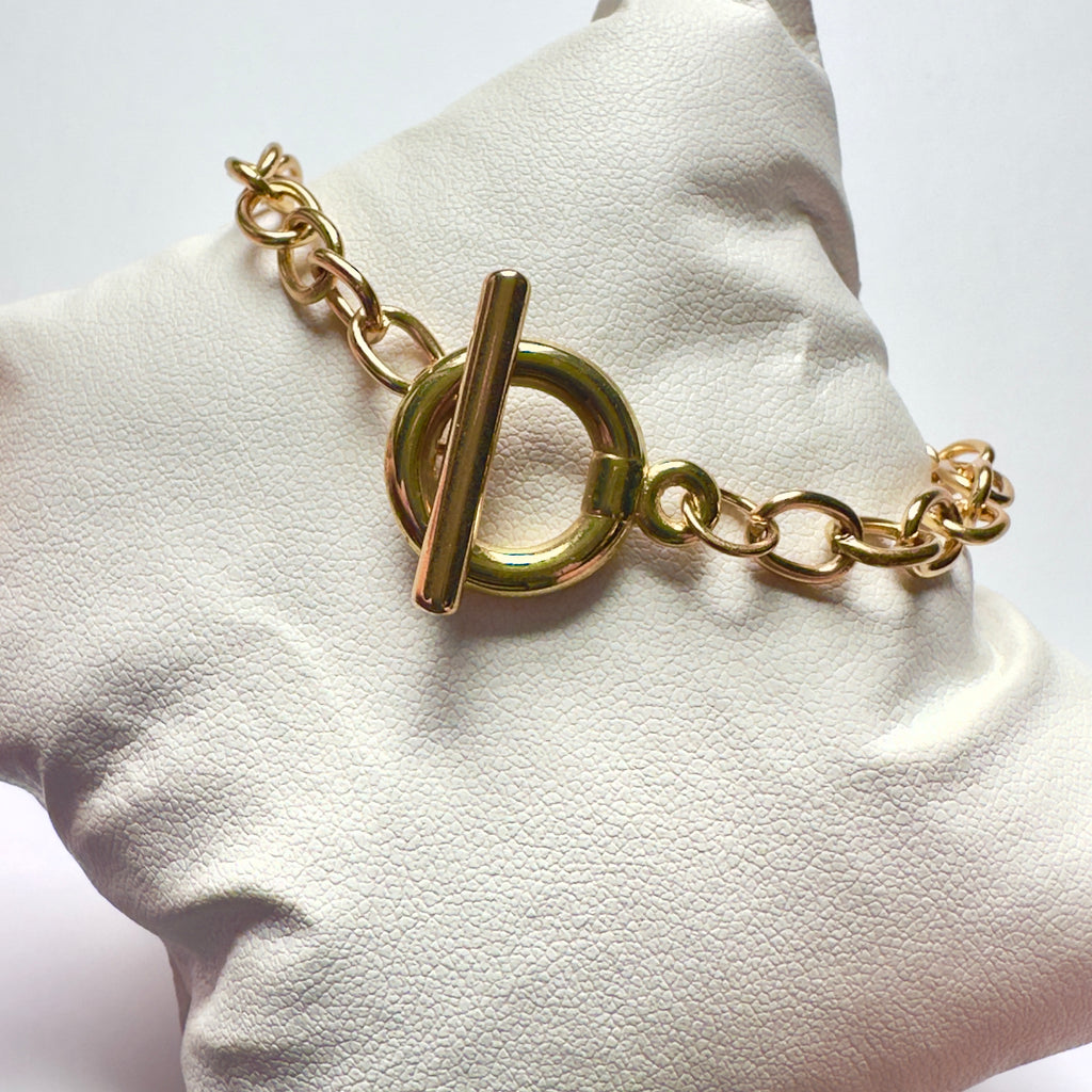 Make It Yours Stainless Steel Toggle Bracelet