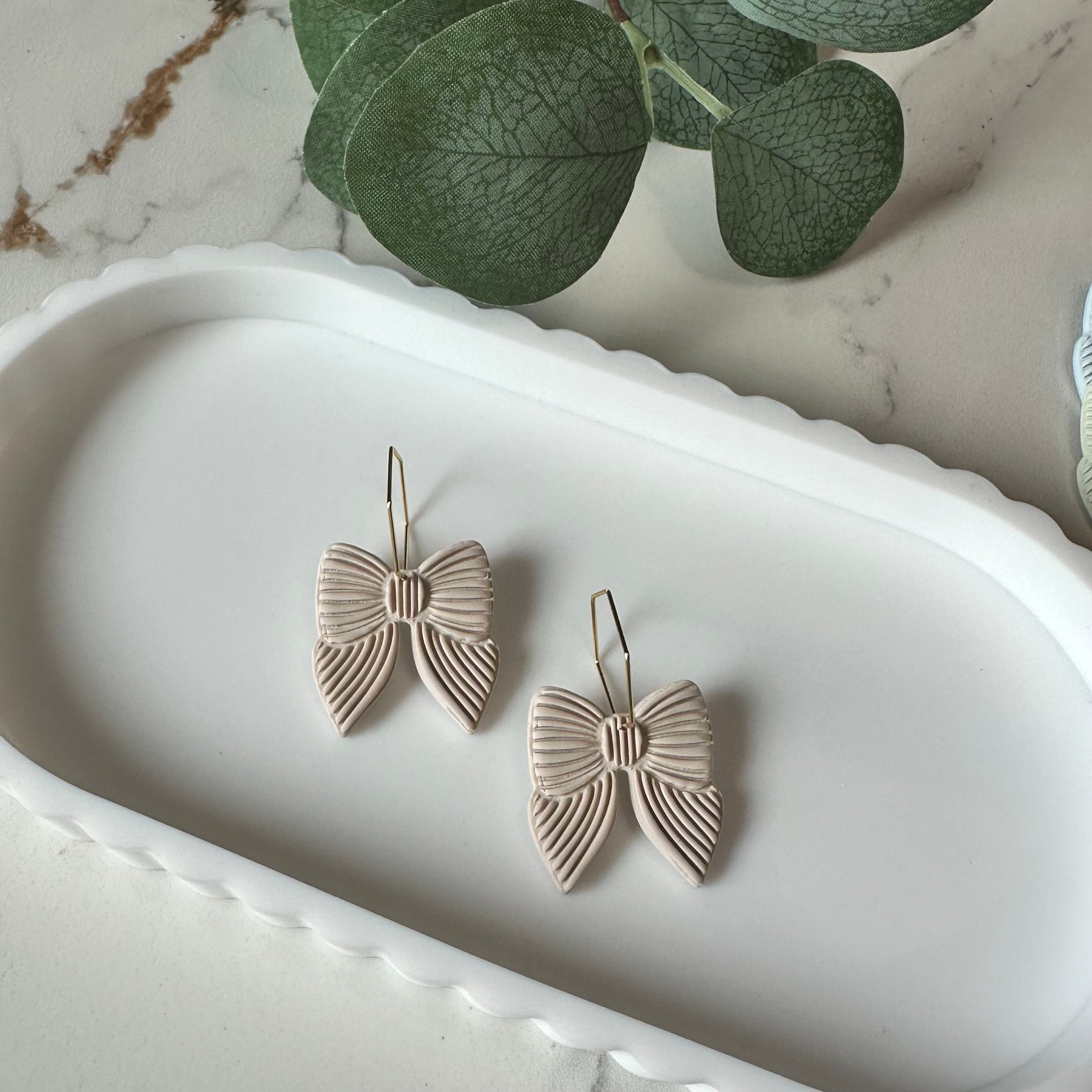 Tie It Your Way Bow Hoop Drop Earrings