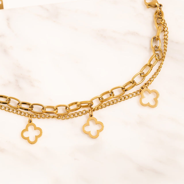 Lucky You Clover Charm Bracelet