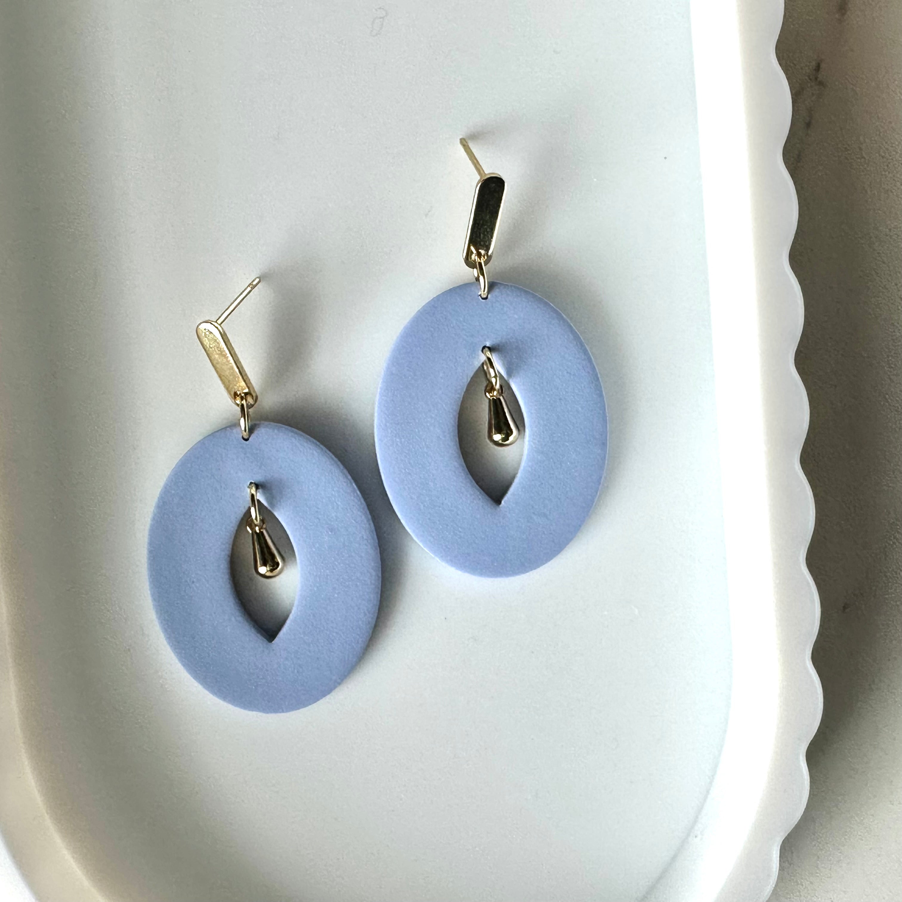Color Outside the Lines Oval Drop Earrings