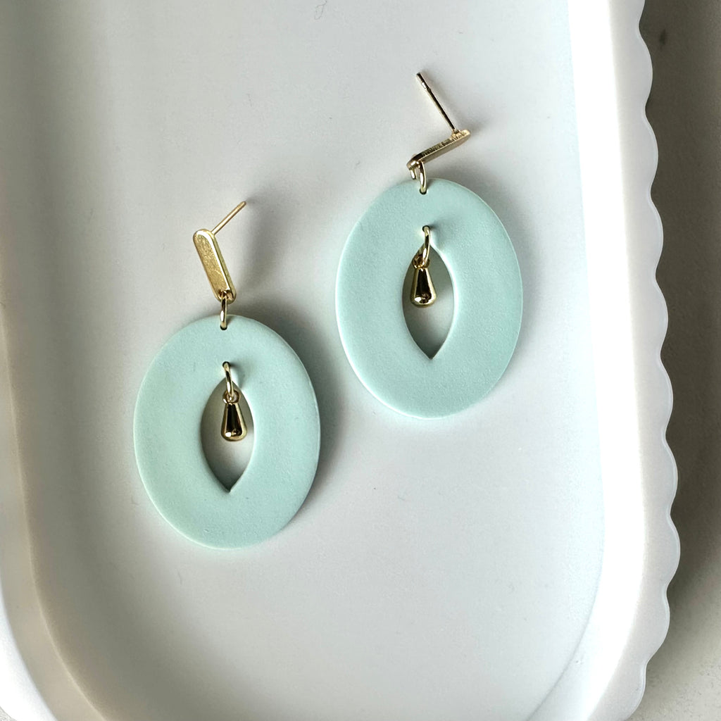 Color Outside the Lines Oval Drop Earrings