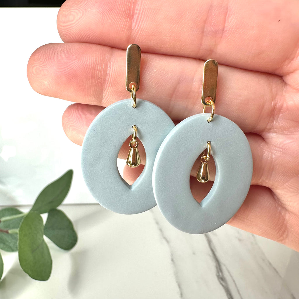 Color Outside the Lines Oval Drop Earrings