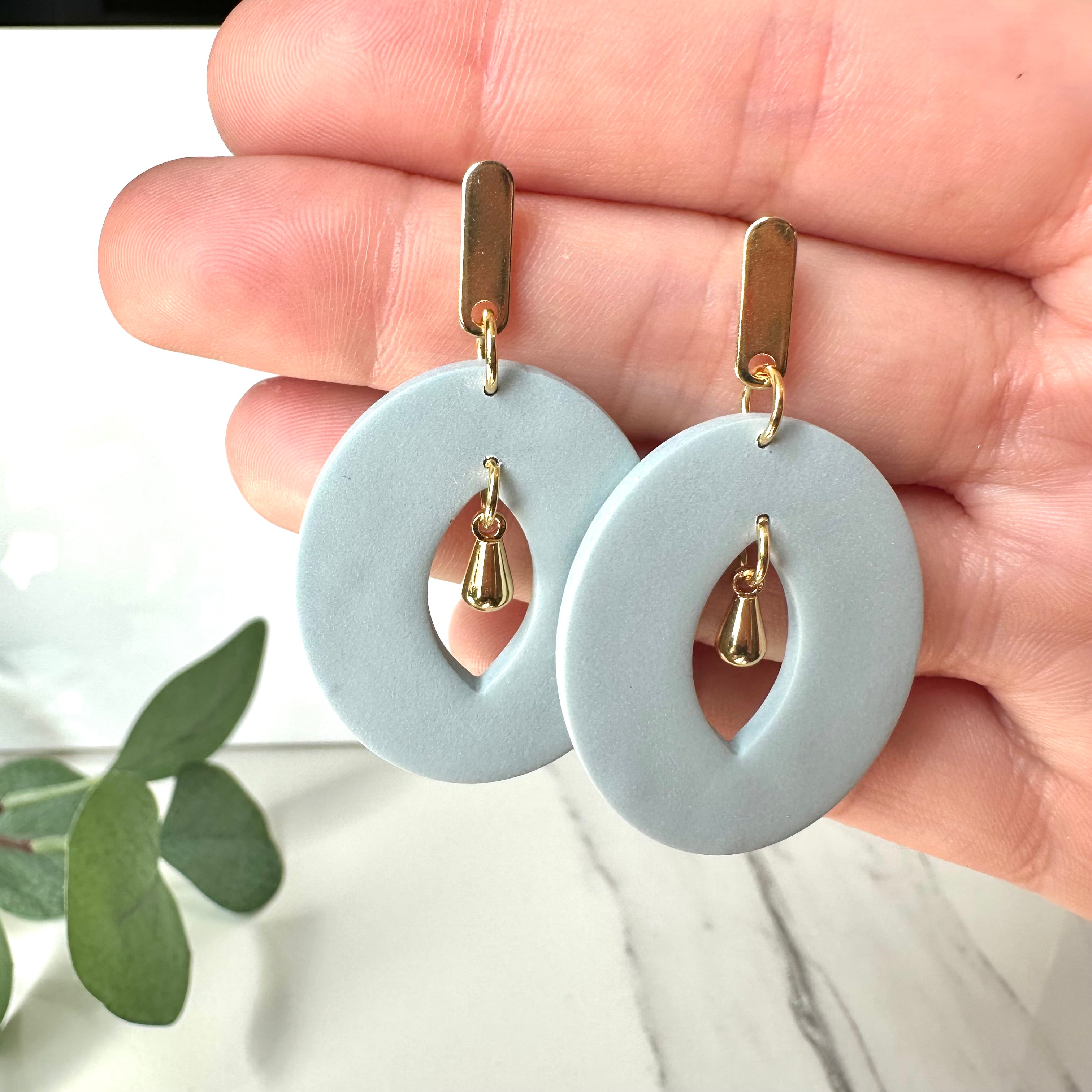 Color Outside the Lines Oval Drop Earrings