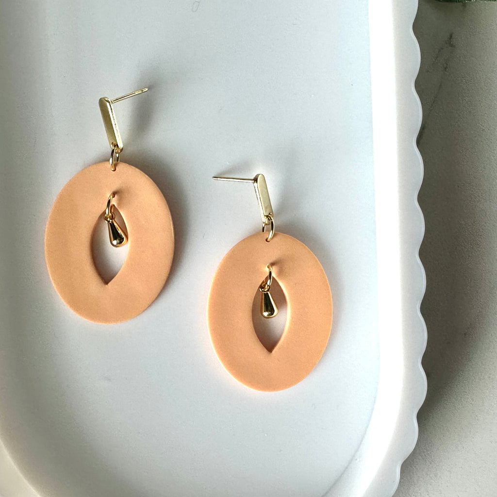 Color Outside the Lines Oval Drop Earrings
