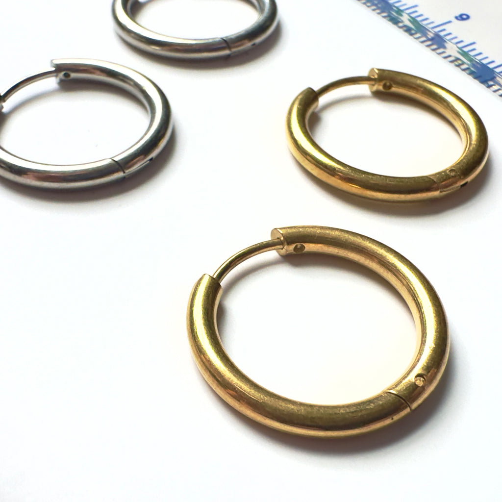 Classic Round Interchangeable Charm Hoops