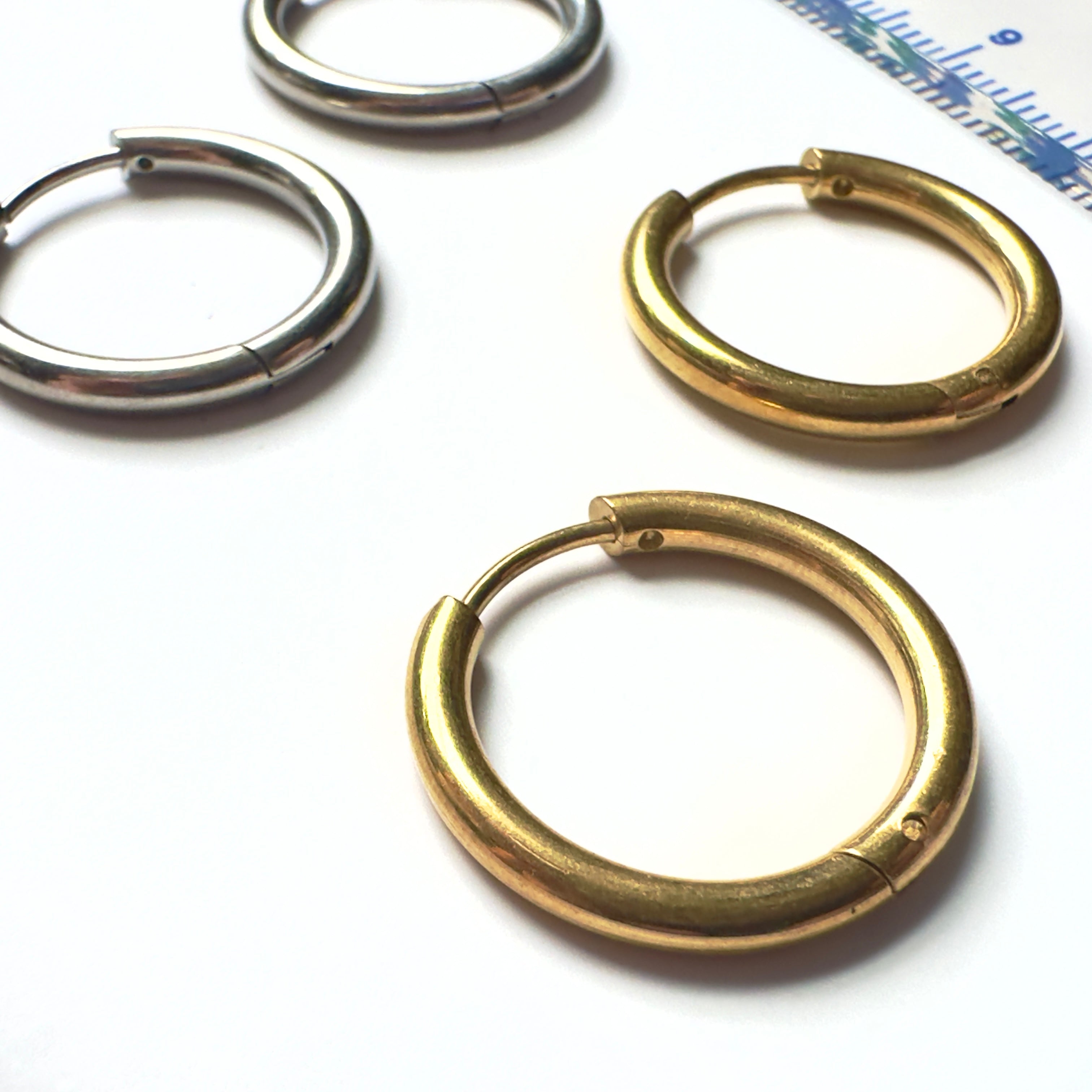 Classic Round Interchangeable Charm Hoops