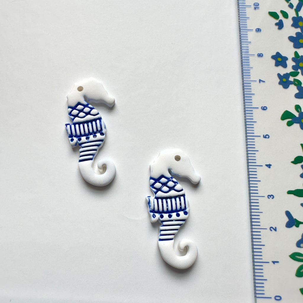 Blue Tide Seahorse Keychain Charm