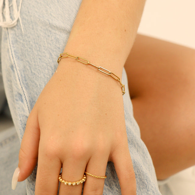 Link Your Story 4mm Paperclip Chain Bracelet