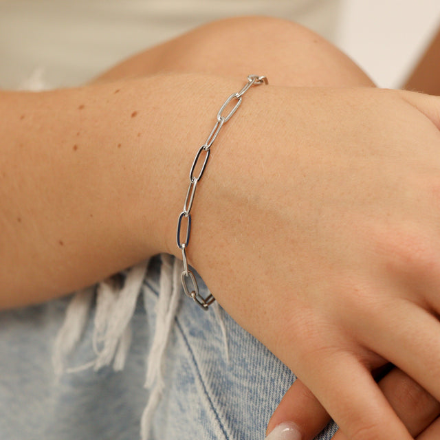Link Your Story 4mm Paperclip Chain Bracelet